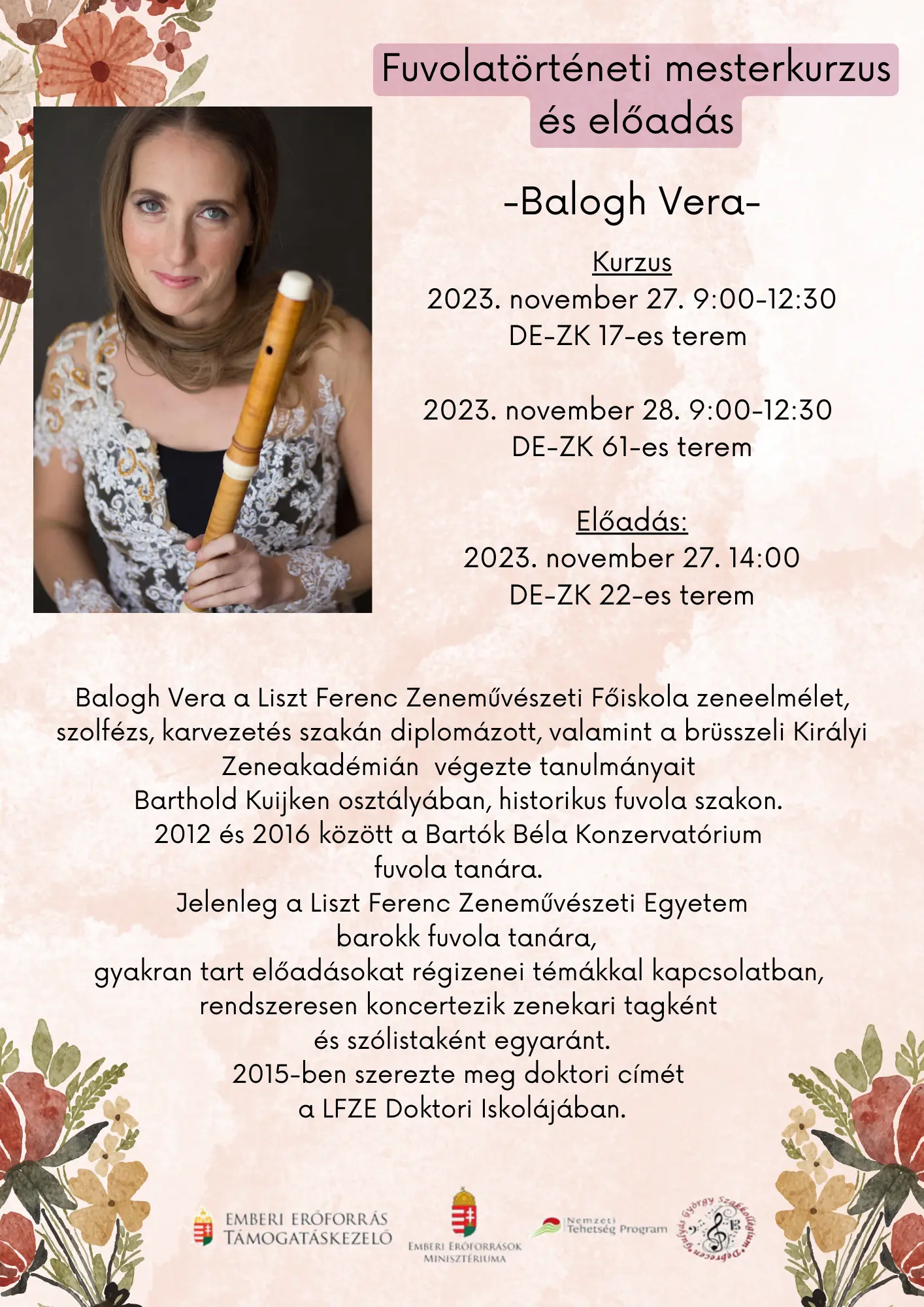 Balogh Vera - Fuvolat&ouml;rt&eacute;neti mesterkurzus 