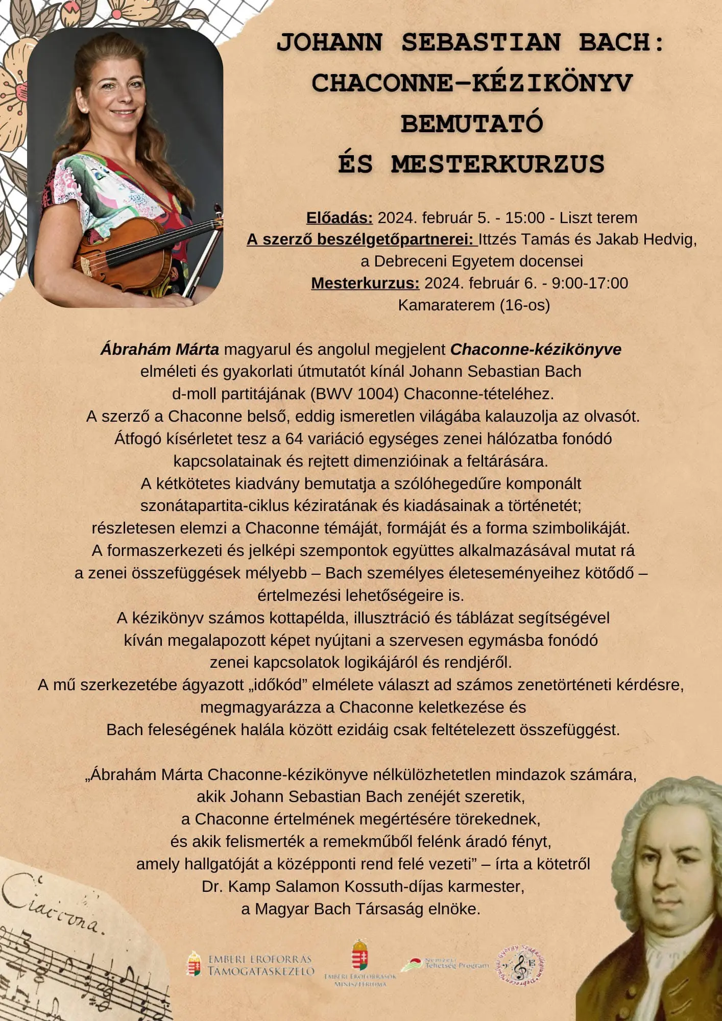 &Aacute;brah&aacute;m M&aacute;rta - Chaconne-k&eacute;zik&ouml;nyv bemutat&oacute; 