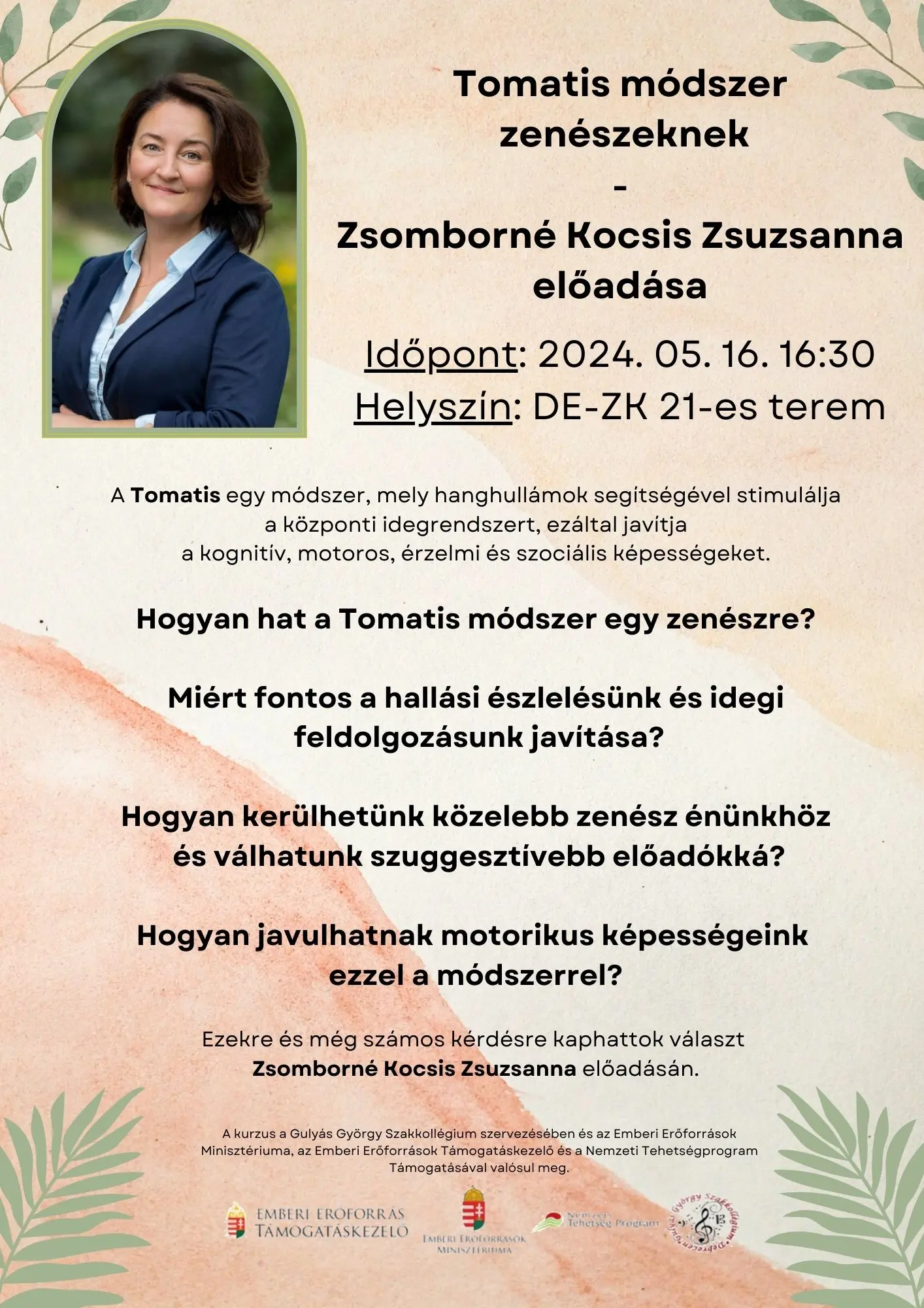 Zsomborn&eacute; Kocsis Zsuzsanna - Tomatis m&oacute;dszer zen&eacute;szeknek 